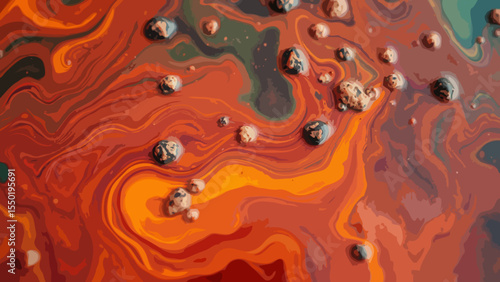 Fluid toxic waste illustration