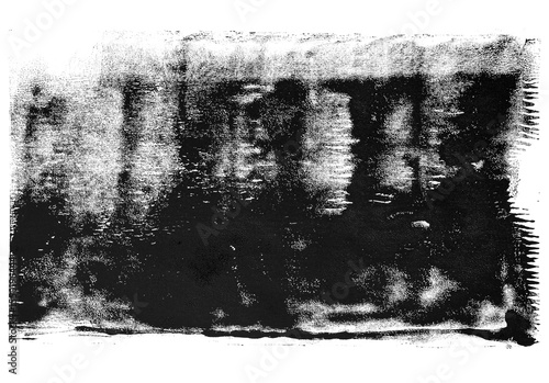 Vászonkép Rich, black rolled ink creates a rough, distressed letterpress print