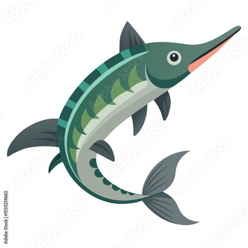 Paddlefish Silhouette Vector