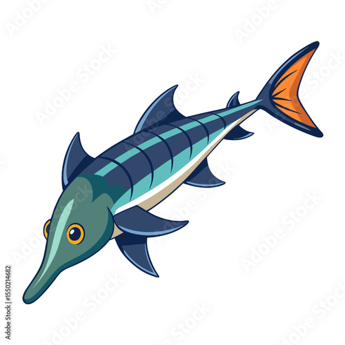 Paddlefish Silhouette Vector