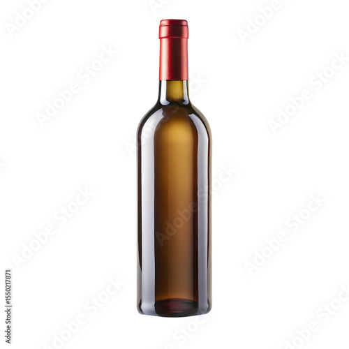 A Single Bottle of LightColored Wine Against a Black Background A Visual Representation of Winemaking and Consumption isolated on transparent baackground