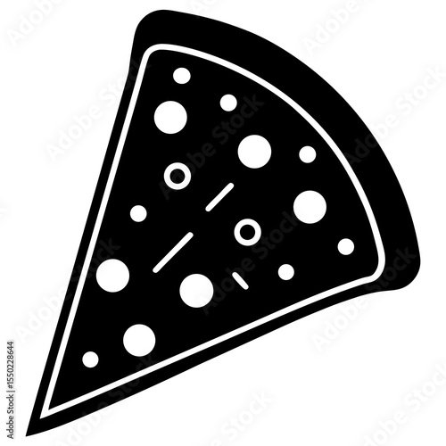 Delicious Slice of Pizza: A single, inviting slice of pizza. The iconic Italian dish comes to life with an enticing illustration, ready to satisfy any craving