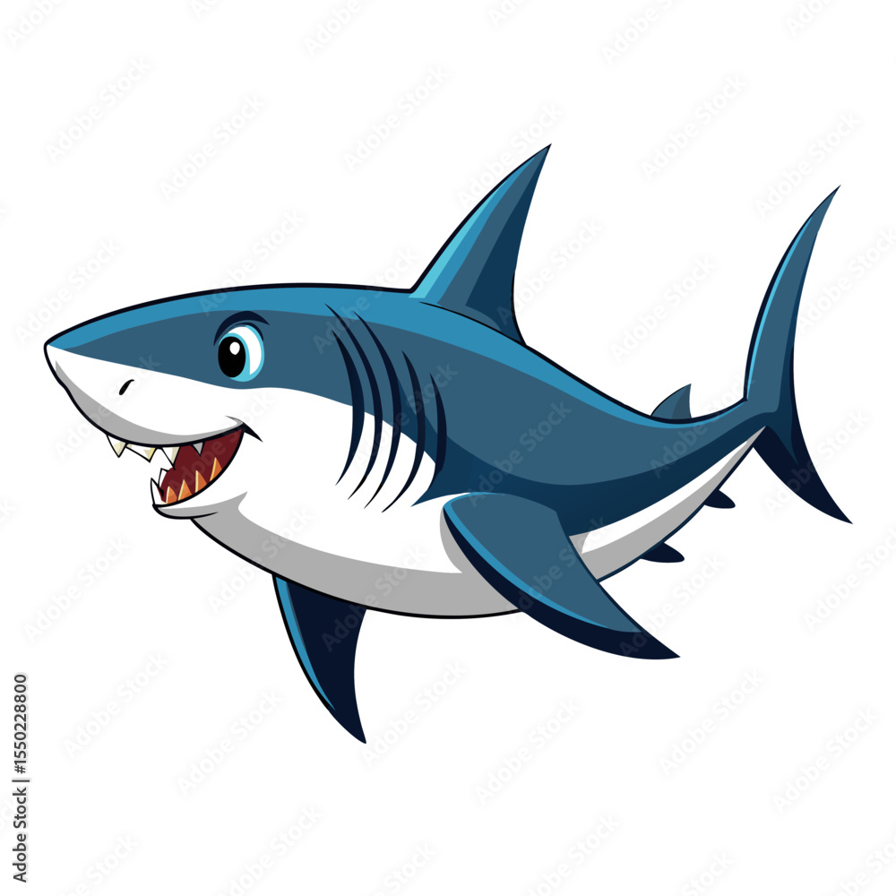 Naklejka premium Shortfin Mako Silhouette