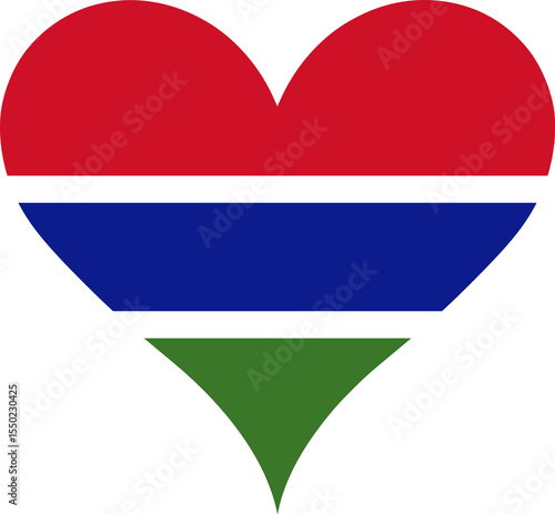 Free Download Heart Flag Gambia, Heart Gambia Flag - GFXLoad