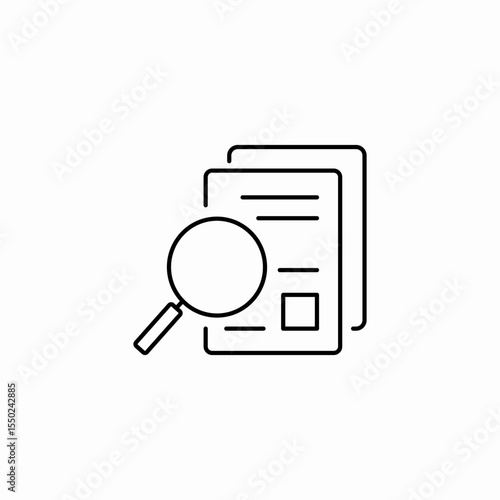 document magnify search icon sign vector