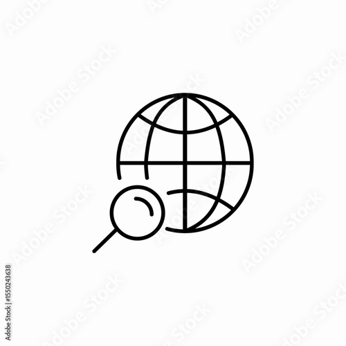 global search magnifying icon sign vector