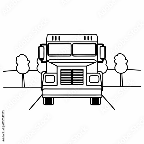 Armored truck icon front view