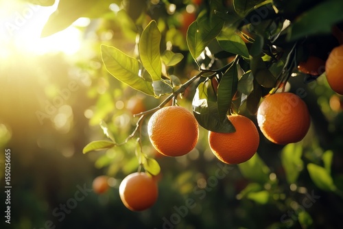 Sunlit Orange Grove