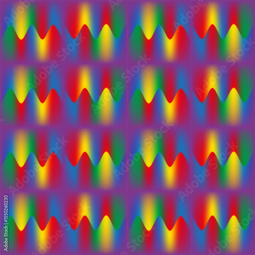  Endless vector seamless pattern consisting of various colorful graphic elements.