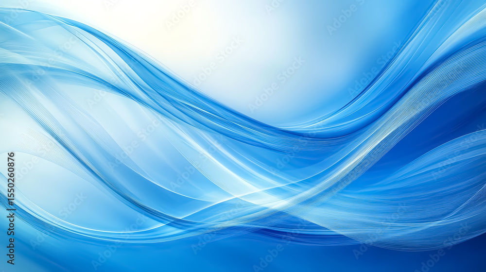 Fototapeta premium Blue abstract wave background for corporate design
