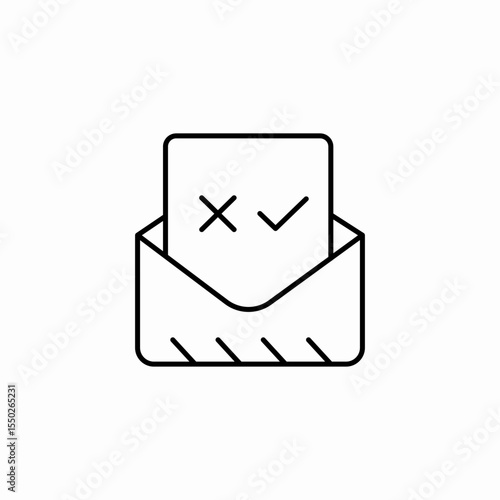 mail selection envelope icon sign vector