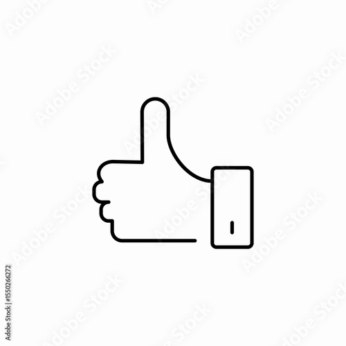 thumbs up gesture icon sign vector