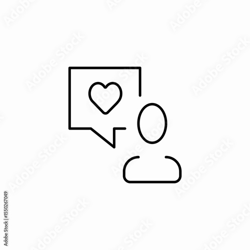 user notification heart icon sign vector