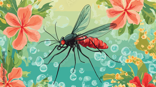 Accumulated Dengue Mosquito in Water, Aedes Aegypti, Vector of Dengue Fever - High Quality Stock Photo