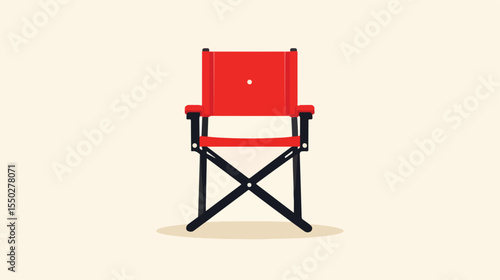 Director Cinema Chair Flat Vector Illustration