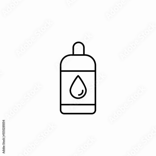bottle water drop icon sign vector