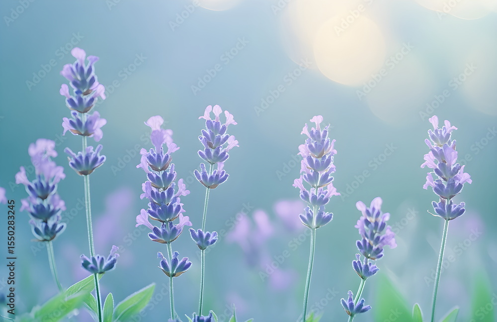 Obraz premium lavender, lupin flowers background