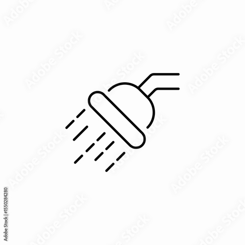 shower water spray icon sign vector