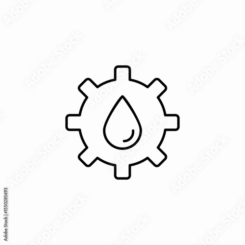 water gear settings icon sign vector