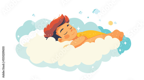 Dream Cloud Isolated Icon Vector Illustration