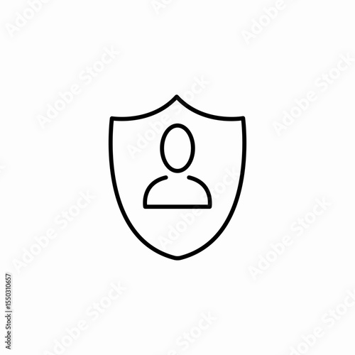 user profile protection icon sign vector