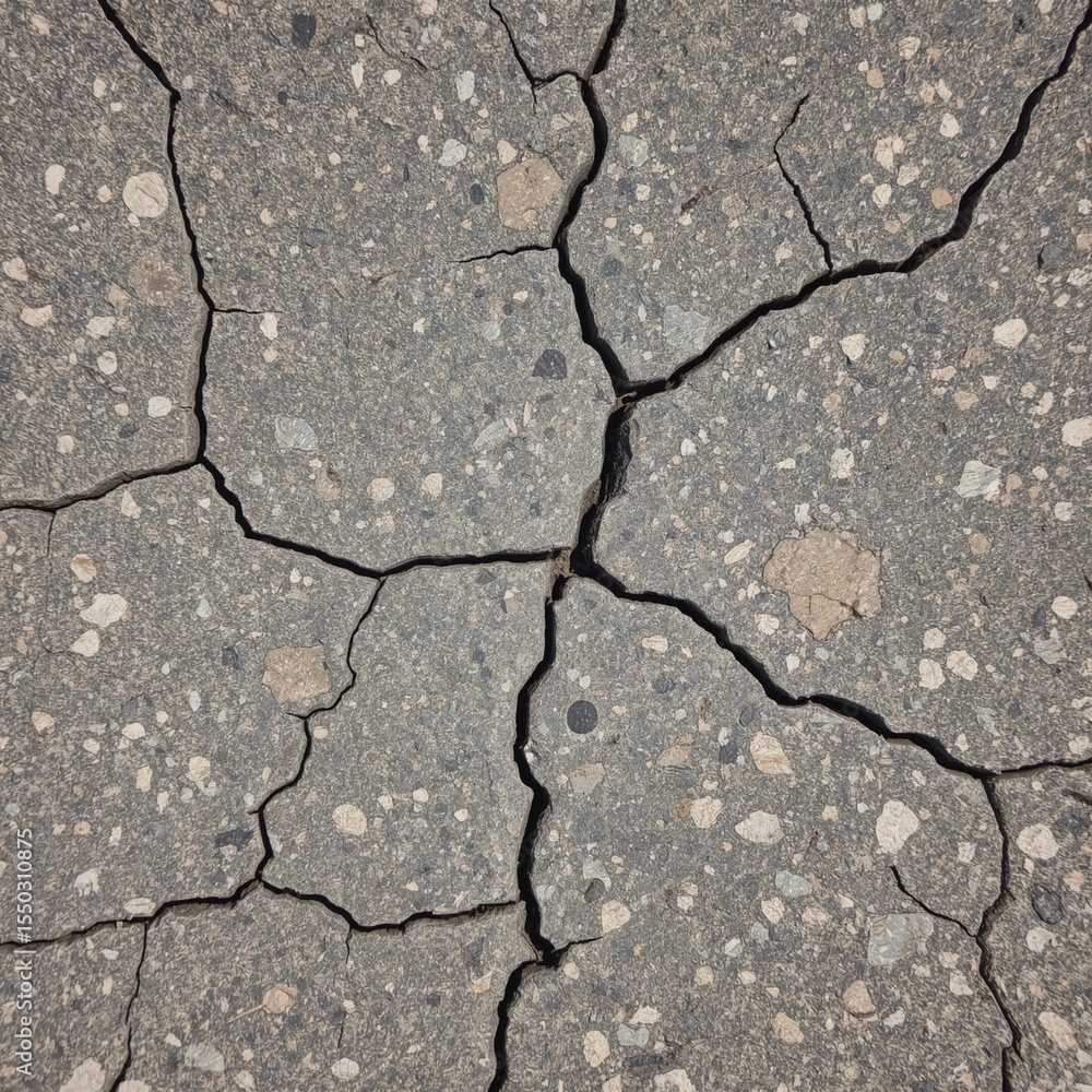 Obraz premium cracked asphalt pavement