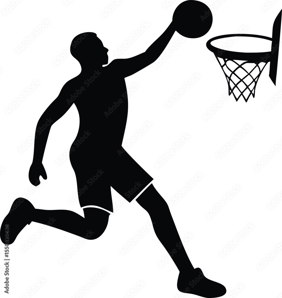 Obraz premium basketball player silhouette