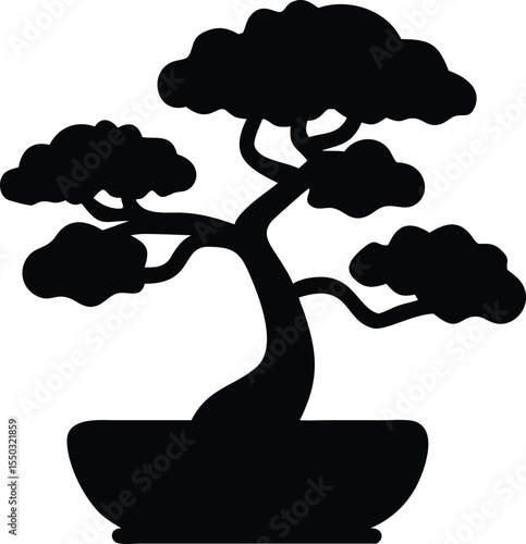 bonsai tree silhouette