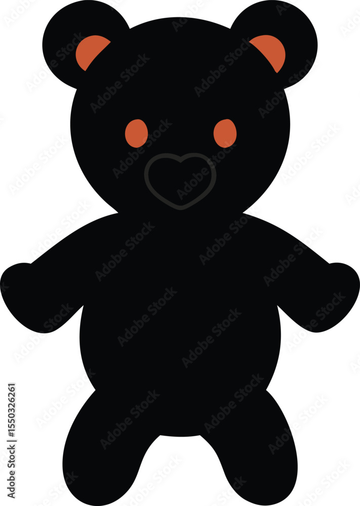 Fototapeta premium cute teddy silhouette