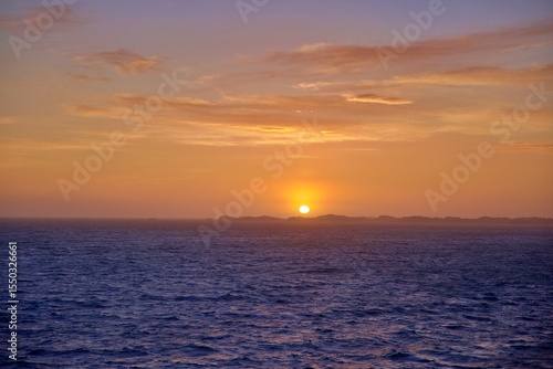 sunset over the sea