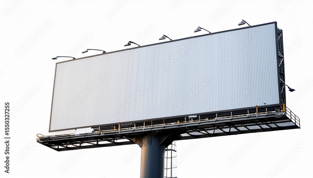 Obraz premium blank billboard mockup isolated on white background
