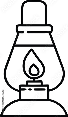 kerosene line art