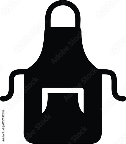 kitchen apron icon silhouette