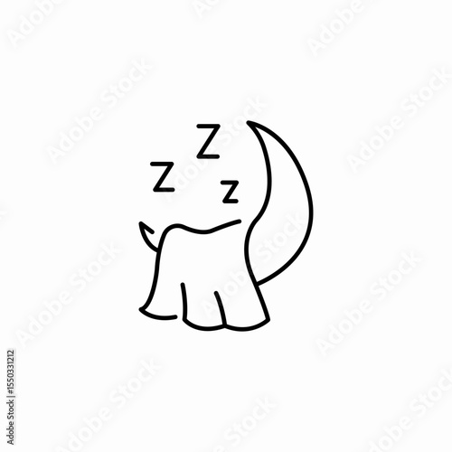 sleeping ghost dreams icon sign vector