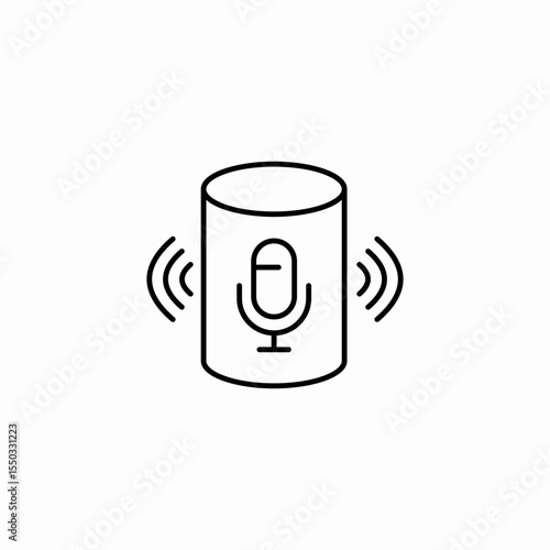 smart speaker audio icon sign vector