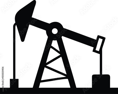 oil pump jack silhouette