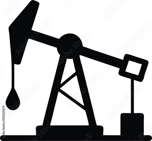 oil pump jack silhouette