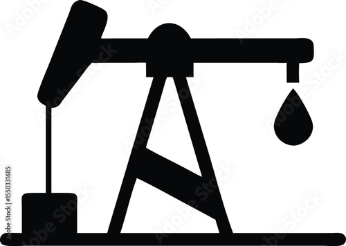 oil pump jack silhouette