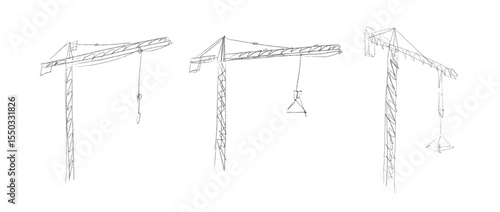 Building crane sketch