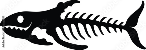 skeleton of whale silhouette