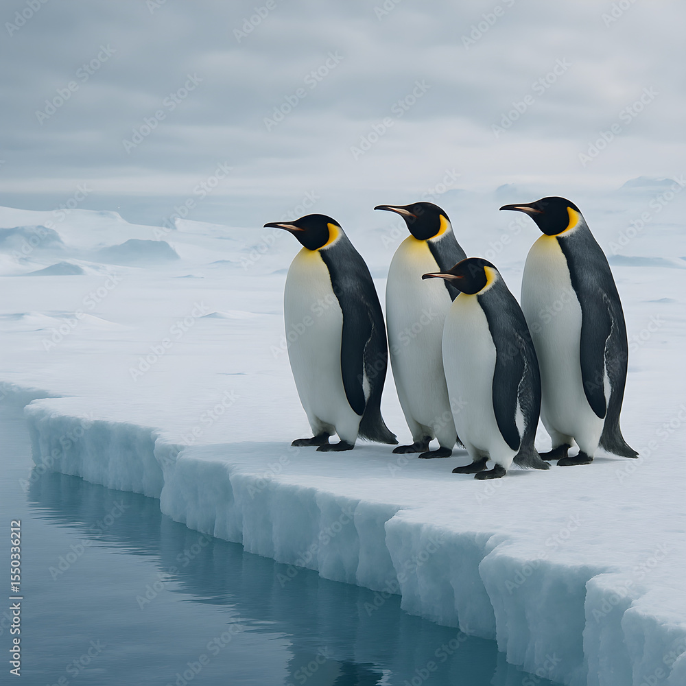 Fototapeta premium emperor penguin in antarctica