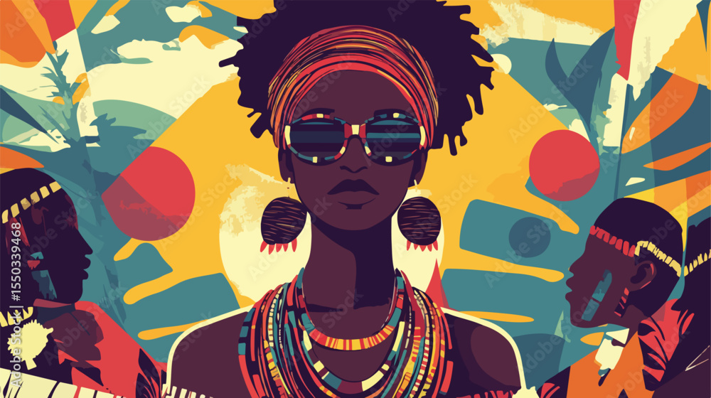 Vibrant African Culture Festival Vector Illustration Vibrant African Culture Festival Vector Illustration