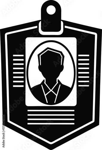 Silhouette of ID Badge