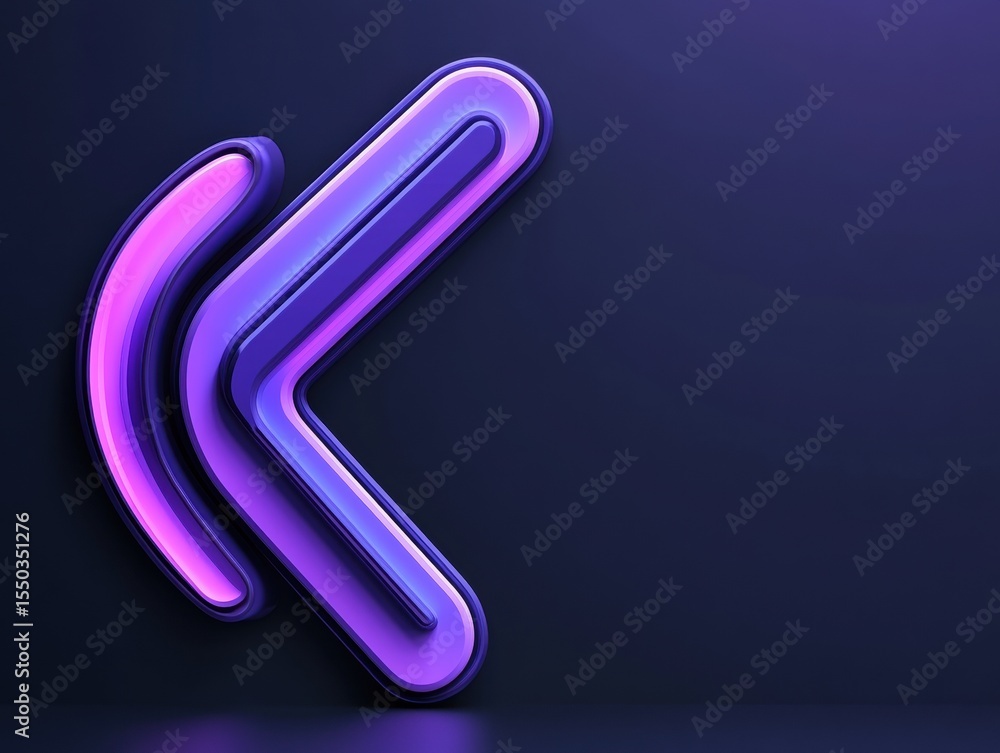 Obraz premium Abstract Neon Arrow