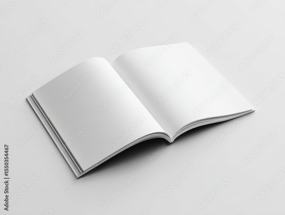Blank Book Mockup on White Blank Book Mockup on White