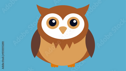 Curious Owl An owls face with big round inquisitive eyes slightly tilted to one side. The feathers around its face are soft and fluffy with a mix of browns and creams. The beak is