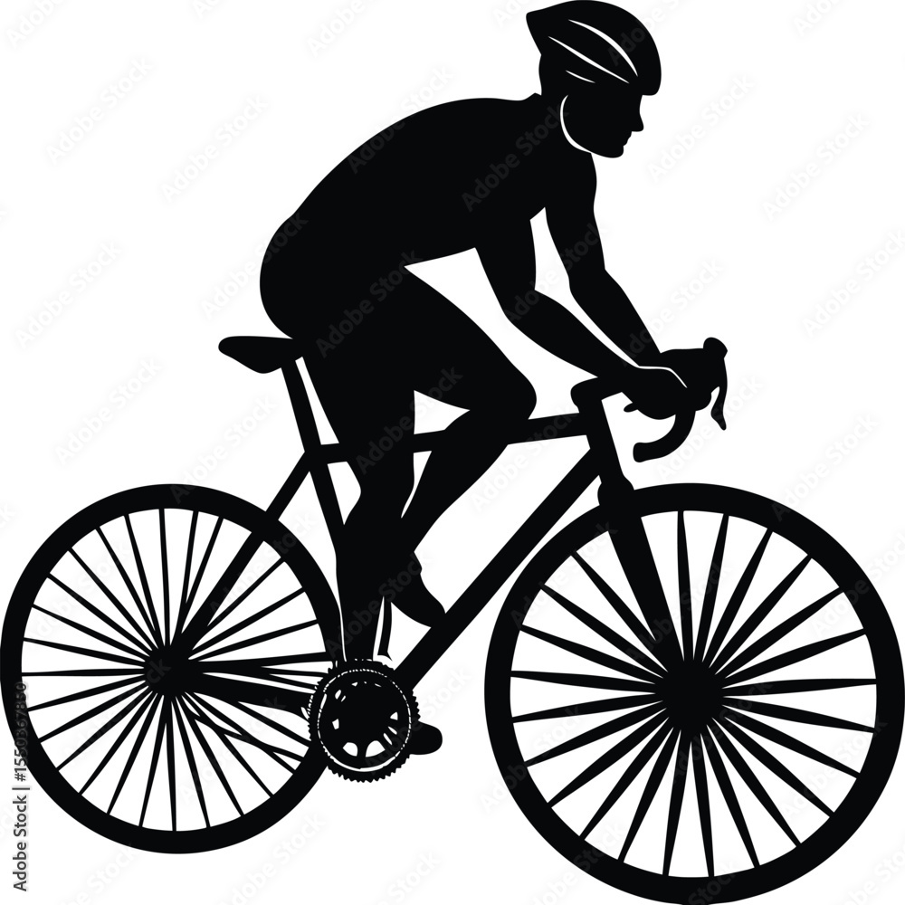 Obraz premium Cyclist Silhouette