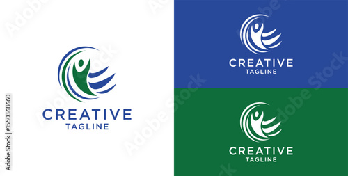 abstract human logo, Logo design inspiration ideas