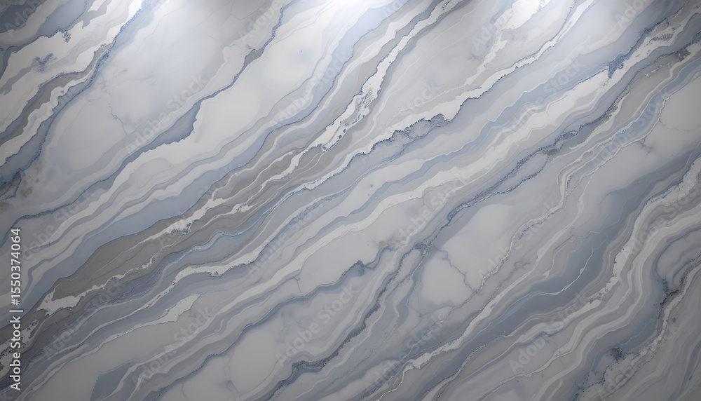 Obraz premium Abstract gray and blue marble texture background, elegant design, modern style, horizontal format, wavy pattern, luxurious surface, wall decor, interior