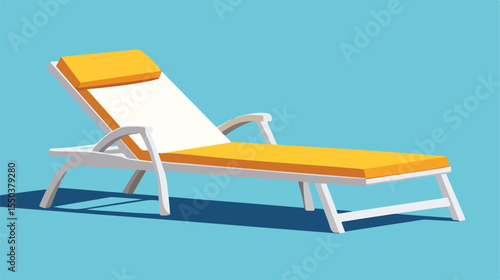 Modern Flat Design Sunbed Illustration Vector